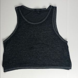 Grey Cropped Tank Top Size Small